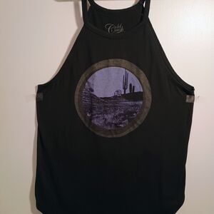 Cold Crush Black Tank with Purple Desert Graphic